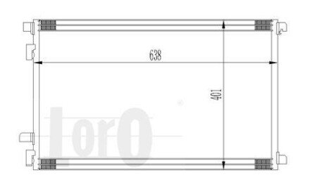 Радіатор кондиціонера Renault Megane II/Scenic II 1.4-2.0/1.5D/1.9D 02- LORO DEPO 042-016-0015