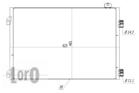 Конденсатор кондиціонера Clio 1.5 CDI 03- LORO DEPO 042-016-0024 (фото 1)