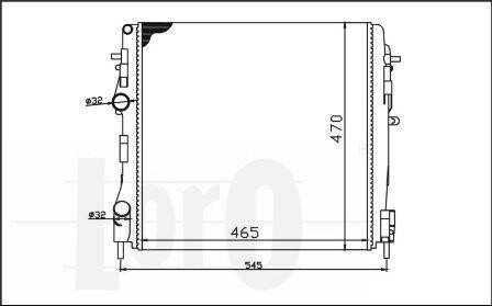 Радіатор охолодження двигуна KANGOO I (98-) 1.0i 16V LORO DEPO 042-017-0028