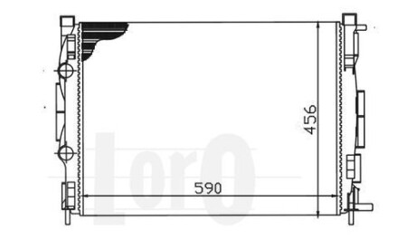 Радіатор охолодження двигуна Megane II/ Scenic II 2.0/1.5D-1.9D 02- LORO DEPO 042-017-0038