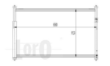 Радіатор кондиціонера GRAND VITARA / ESCUDO (JT) (05-) 1.6 i 16V LORO DEPO 050-016-0003