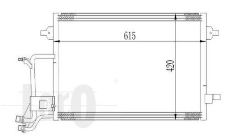 Радіатор кондиціонера SKODA Octavia 05- LORO DEPO 053-016-0013