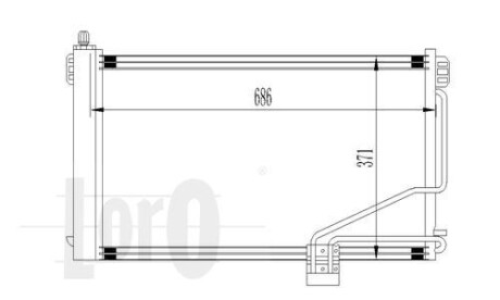 Радіатор кондиціонера C-Class W203/S203/CL203 1.8-5.4 00-11 LORO DEPO 054-016-0014