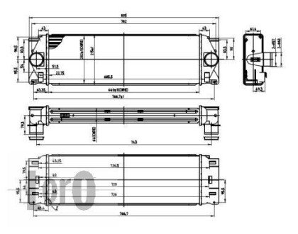 Радіатор інтеркулера а Sprinter/Crafter 06- LORO DEPO 054-018-0009