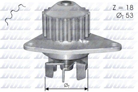 Насос системи охолодження DOLZ C114