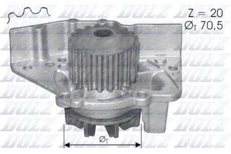 Насос системи охолодження DOLZ C119