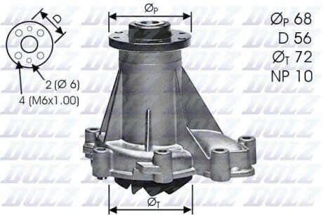 Насос системи охолодження DOLZ M276