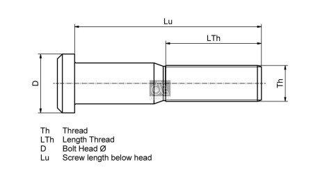 Болт кріплення колеса DIESEL TECHNIC DT 1010004