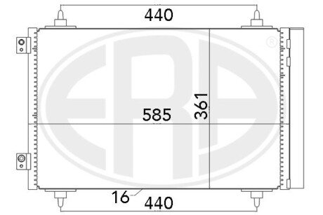 Радіатор кондиціонера ERA 667016