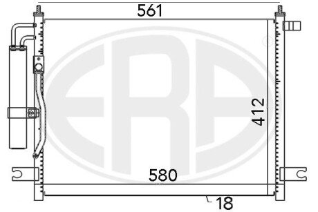 Радіатор кондиціонера ERA 667034