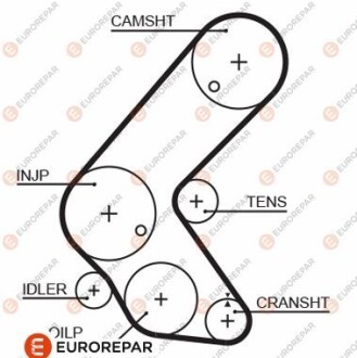 Ремінь зубчастий (довж. 60-150) ERP EUROREPAR 1633131380