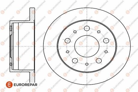 Диск гальмівний задній (кратно 2) Jumper3-Boxer3 DIAM 280 EP 16 PSA EUROREPAR 1642766780