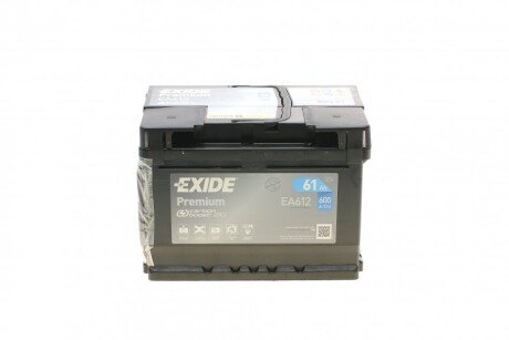 АКБ 6СТ-61 R+ (пт600) (необслуг) (низький) Premium EXIDE EA612