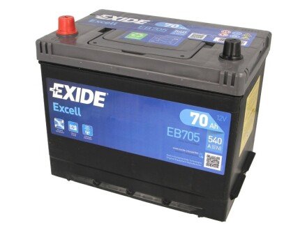 АКБ 6СТ-70 L+ (пт540) (необслуг) Asia EXCELL EXIDE EB705