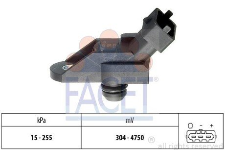 Датчик абсолютного тиску (Manifold Air Pressure Sensor, MAP sensor) 10.3014 FACET 103014