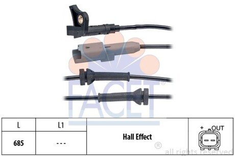 Датчик швидкості (ABS) FA 21.0035 FACET 210035