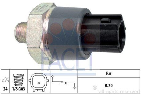 Датчик тиску оливи FACET 7.0166