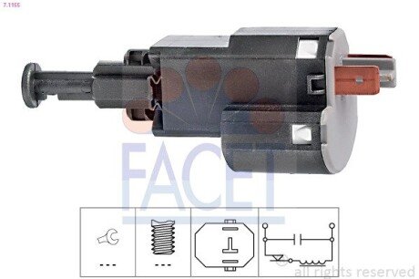 Датчик стоп-сигналу Opel Astra/Vectra (95-) (7.1155) FACET 71155