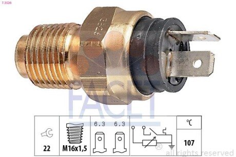 Датчик температури Ducato 2.5-2.8D/TD/Jumper/Boxer 2.8HDi 02> 7.3526 FACET 73526