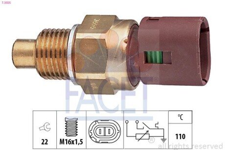 Датчик температури Master/Movano 2.5/2.8 dCi 98-04 7.3555 FACET 73555