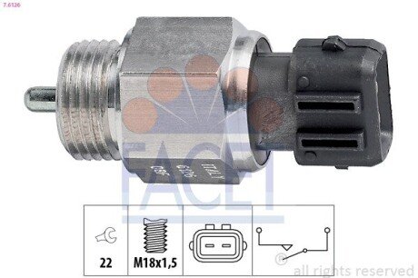 Датчик заднього ходу Caddy/Golf III -04/Polo -01 (7.6126) FACET 76126