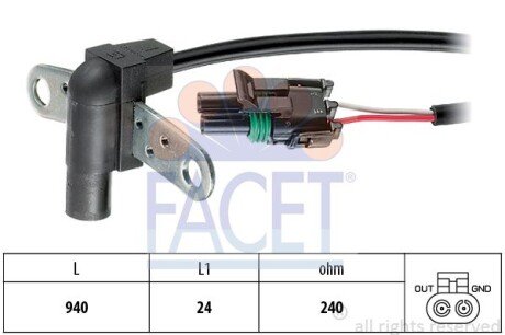 Датчик колінвалу 9.0010 FACET 90010