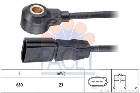 Датчик детонації Audi A6 3.0 (04-06) (9.3162) FACET 93162