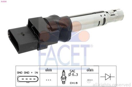 Котушка запалювання 9.6334 FACET 96334