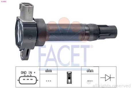 Котушка запалення Mitsubishi Colt vi 1.1 (04-12) (9.6405) FACET 96405