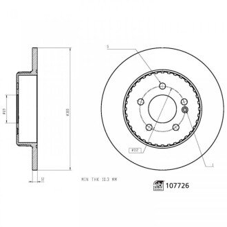 Гальмівний диск FEBI FEBI BILSTEIN 107726