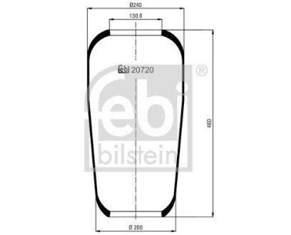 Пневморесора підвіски FEBI FEBI BILSTEIN 20720 (фото 1)