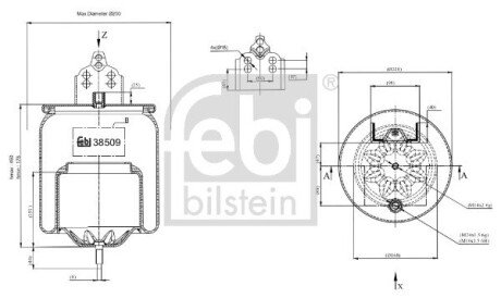 Пневмоподушка FEBI FEBI BILSTEIN 38509