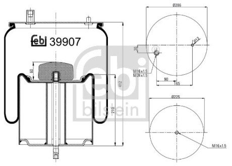 Пневмоподушка FEBI FEBI BILSTEIN 39907