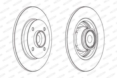 Диск гальмівний FE DDF1560 FERODO DDF1560-1