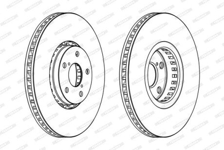 Диск гальмівний FERODO DDF1957RC-1