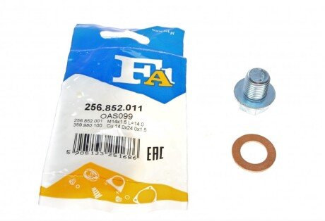 Пробка піддону + ущільнювач FA1 Fischer Automotive One (FA1) 256.852.011