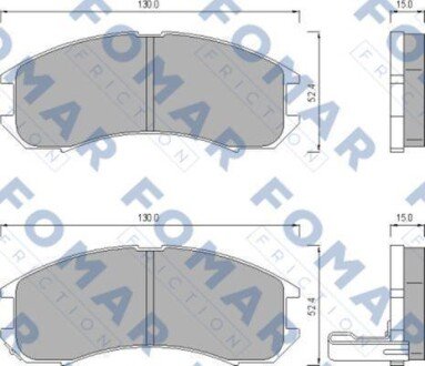 Колодки гальмівні дискові FOMAR FO 445081