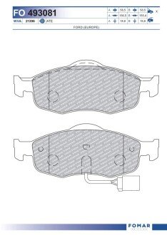 Колодки гальмівні дискові FOMAR FO 493081 (фото 1)