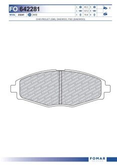 Колодки гальмівні дискові FOMAR FO 642281