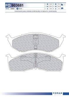 Колодки гальмівні дискові FOMAR FO 903681