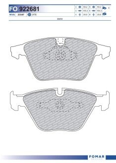 Колодки гальмівні дискові FOMAR FO 922681