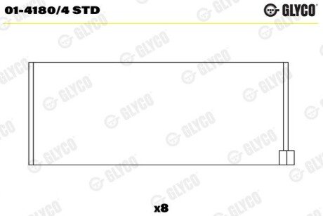 Вкладиш шатунний Glyco 01-4180/4 STD