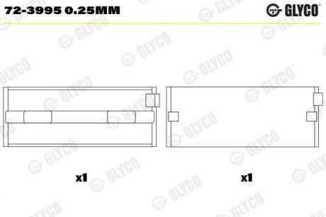 Головний ролик Glyco 72-3995 0.25MM