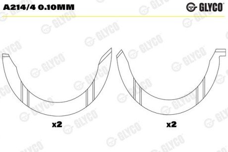 Опора колінвалу Glyco A2144010MM