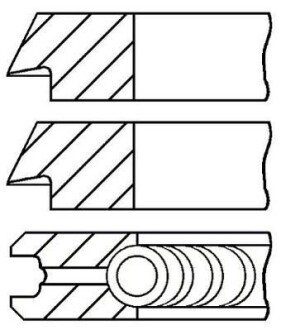 Кольца поршневые на 1 цилиндр GOETZE 08-140500-00