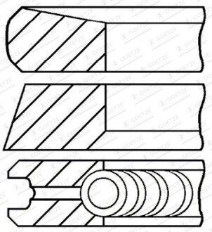 Кільця поршневі RENAULT/NISSAN/OPEL/MB 80,00 R9M 1,6TDI (2*1,75*2) 11- GOETZE 08-424900-00