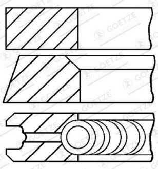 Кольца OM651 83.00mm (2-1.75-2) STD GOETZE 08-433400-00