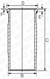 Гільза циліндра GOETZE 15-459340-00