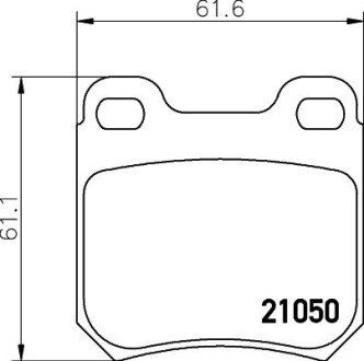 Колодки гальмівні дискові комплект; задн. PAGID HELLA 8DB355007381