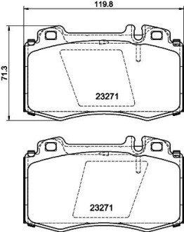 Колодки гальмівні дискові комплект; передн. PAGID HELLA 8DB355008691